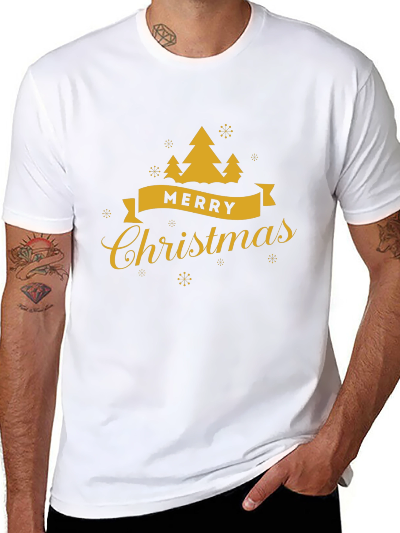 Merry Christmas Tree Graphic Tee