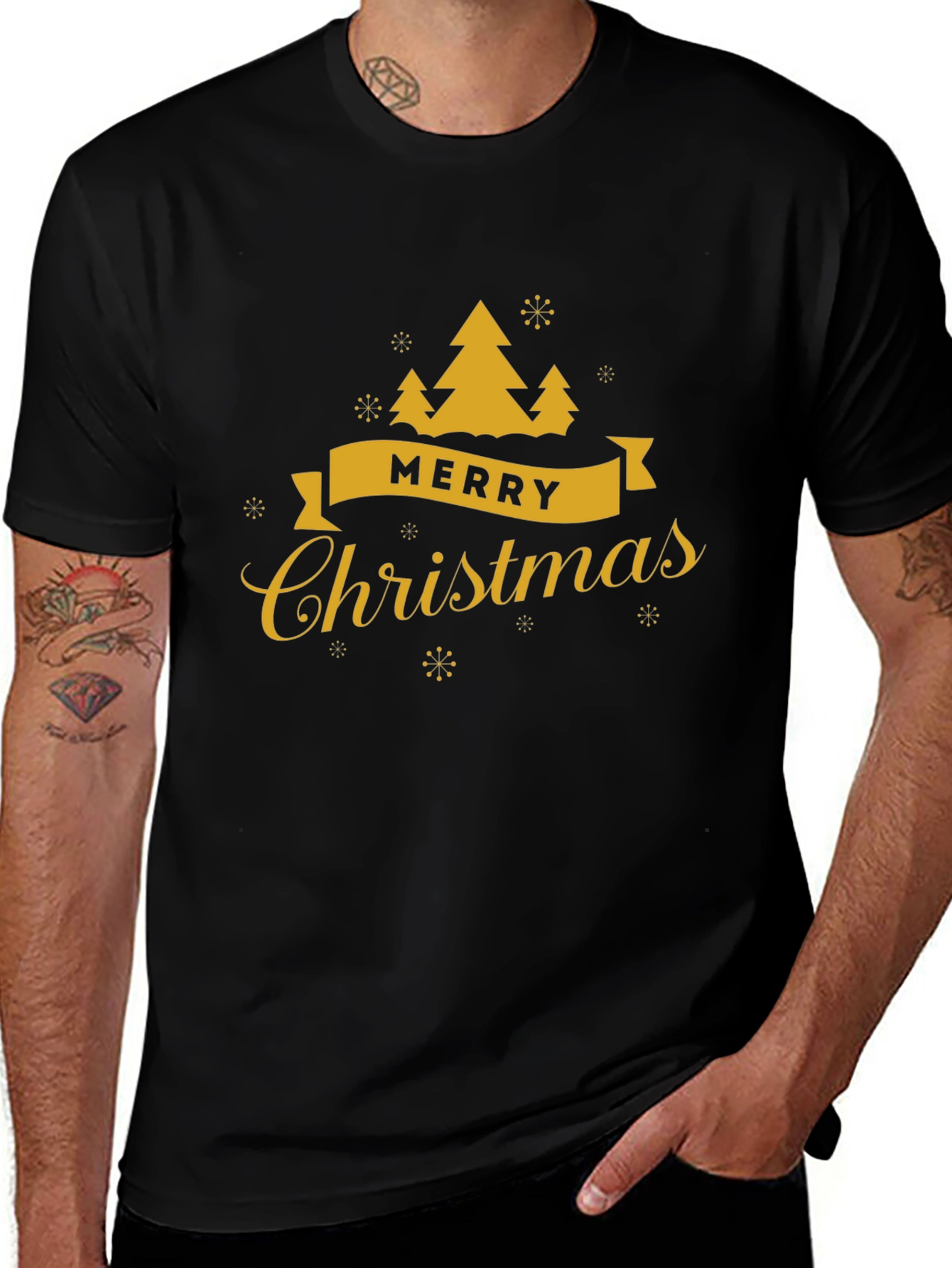 Merry Christmas Tree Graphic Tee