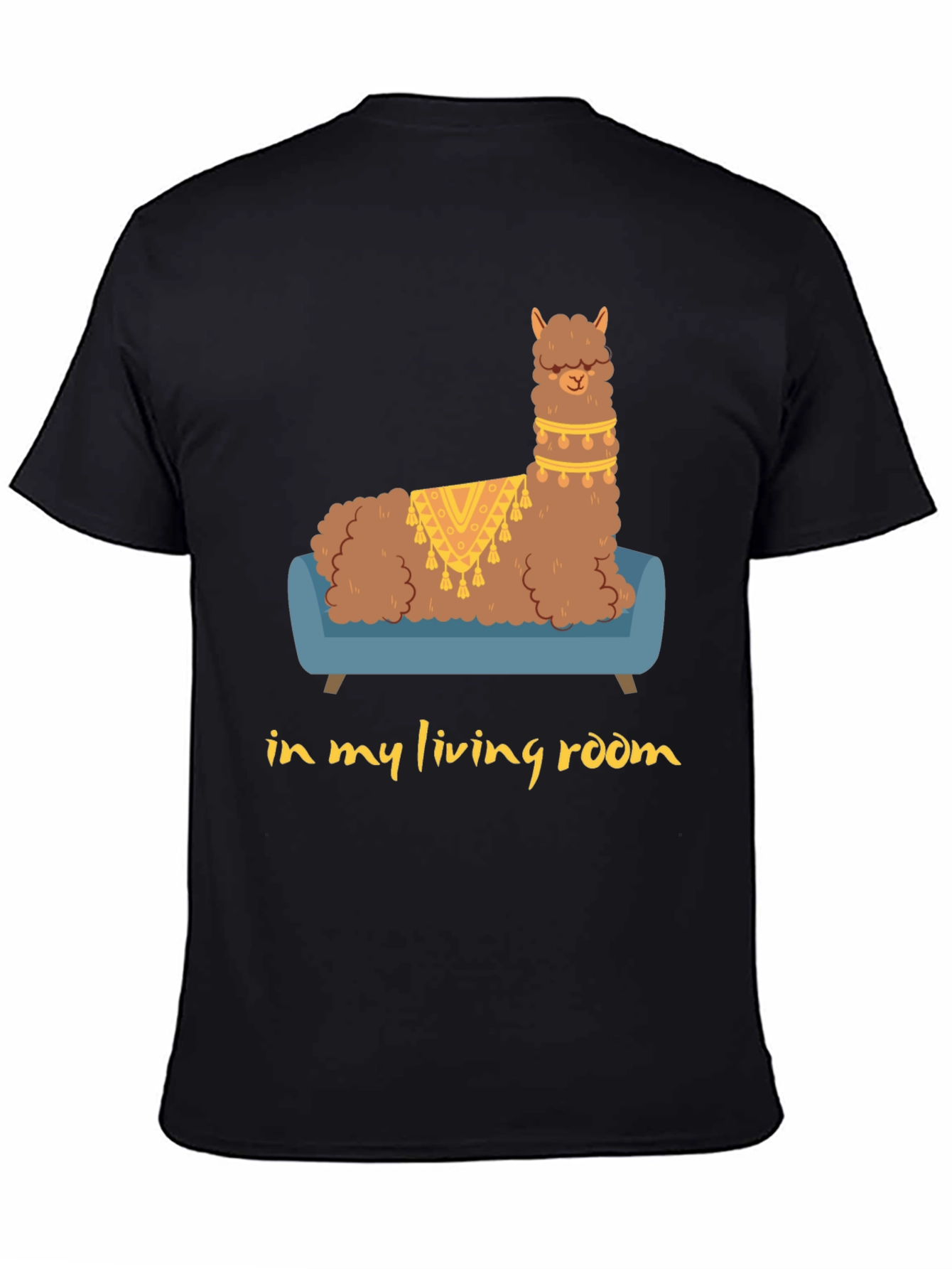 Llama on Couch Graphic Tee