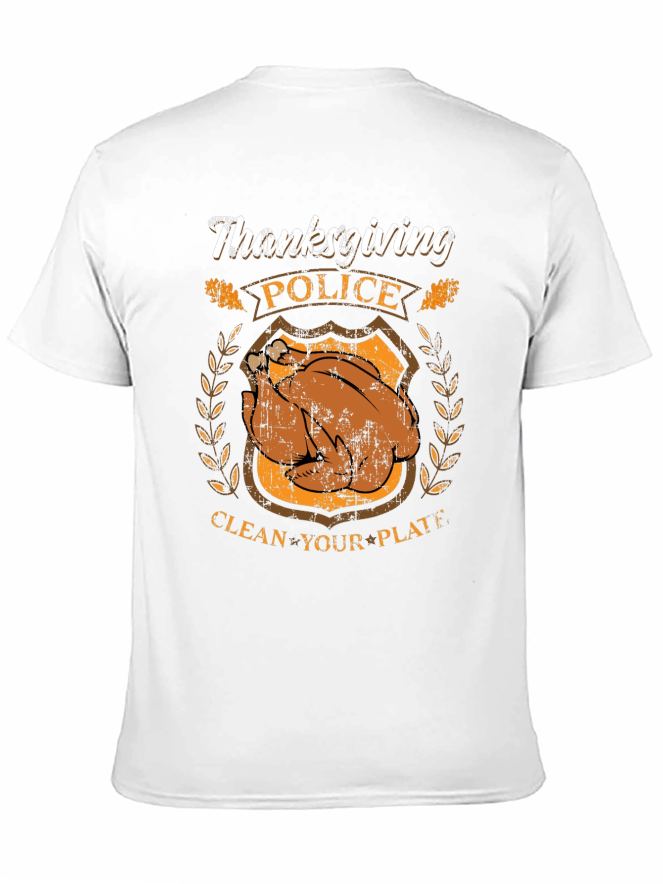 Thanksgiving Police Clean Your Plate Graphic T-Shirt