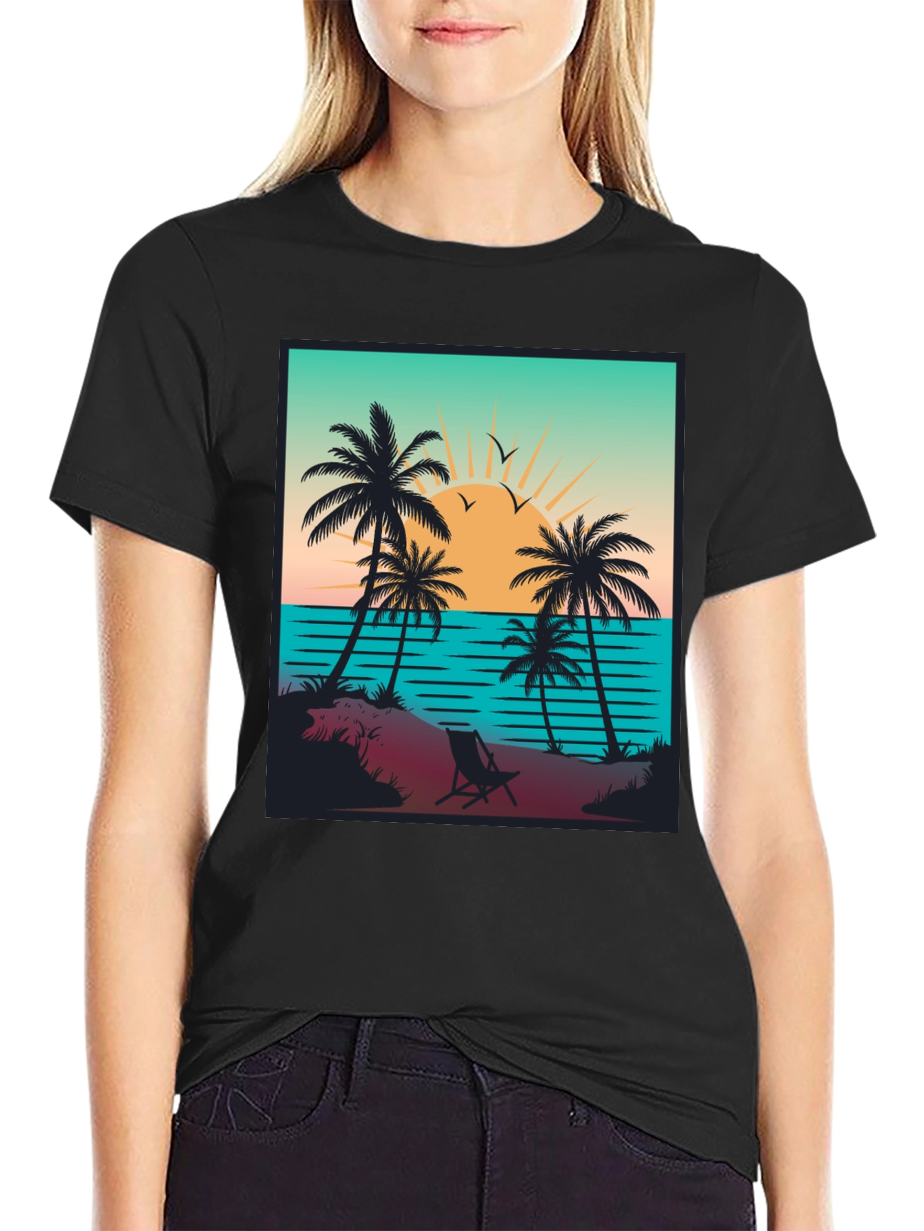 Sunset Beach Graphic Tee - Island Vibes
