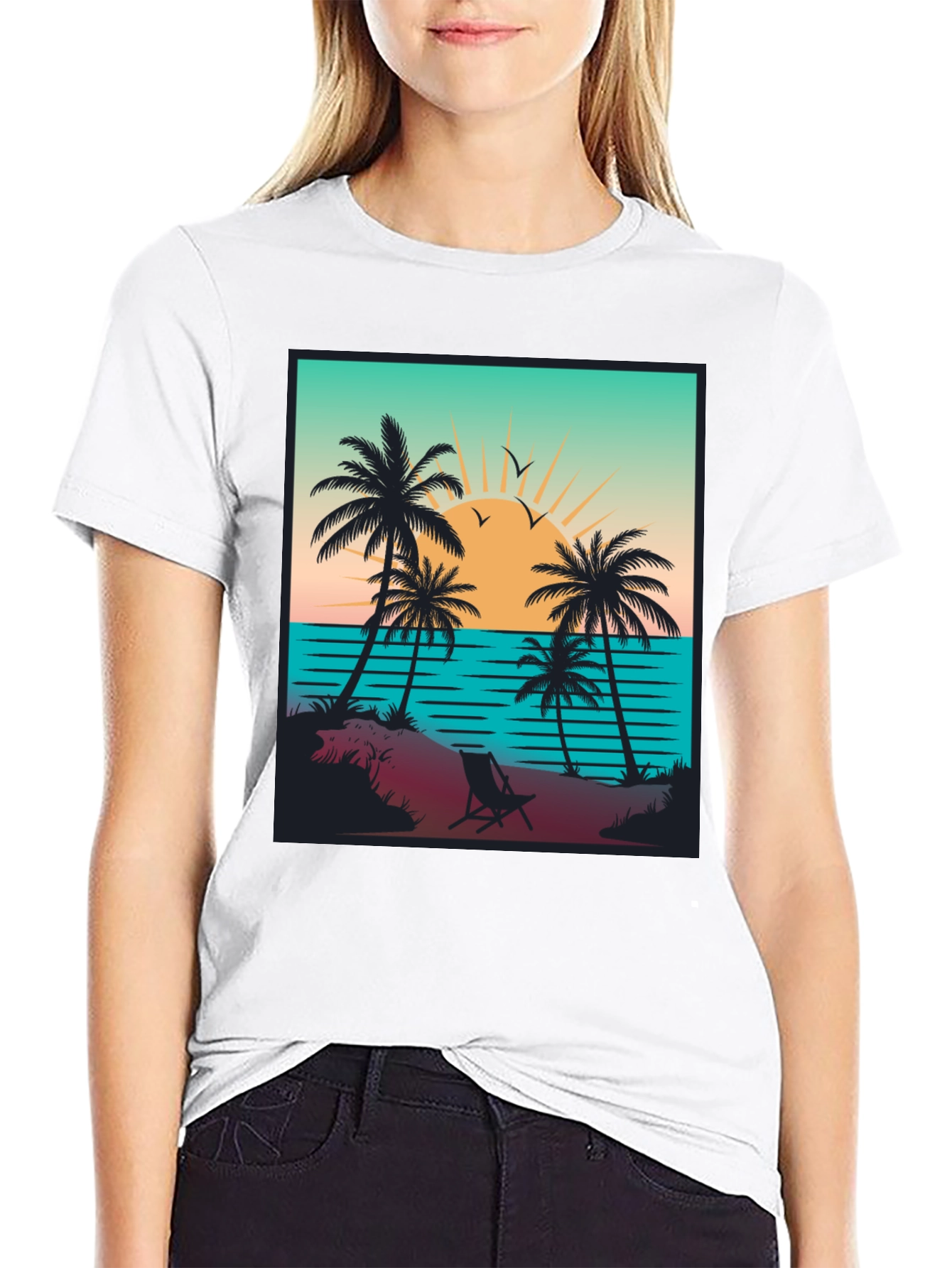Sunset Beach Graphic Tee - Island Vibes