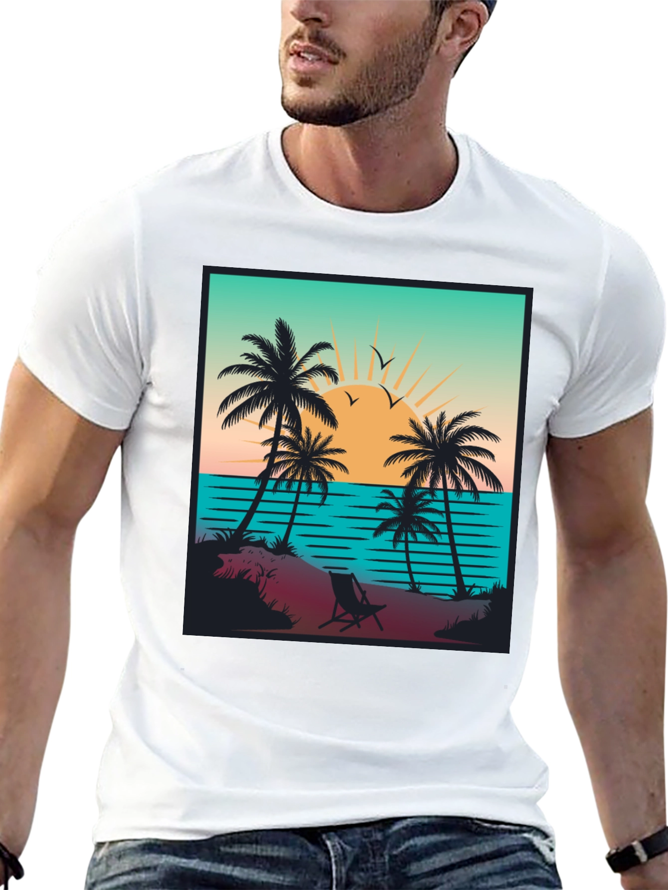 Sunset Beach Graphic Tee - Island Vibes