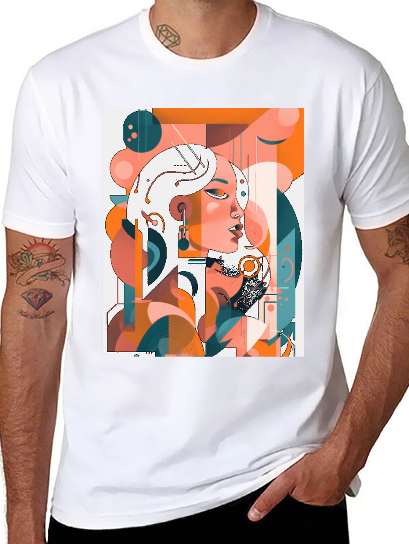Abstract Art Graphic Tee - Modern Stylish Design
