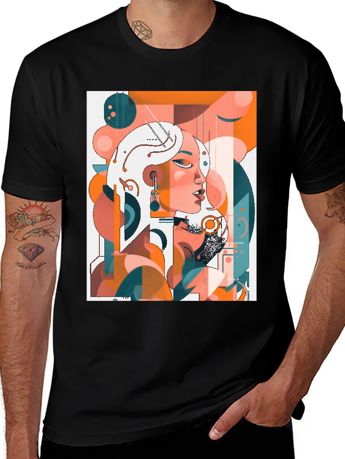 Abstract Art Graphic Tee - Modern Stylish Design