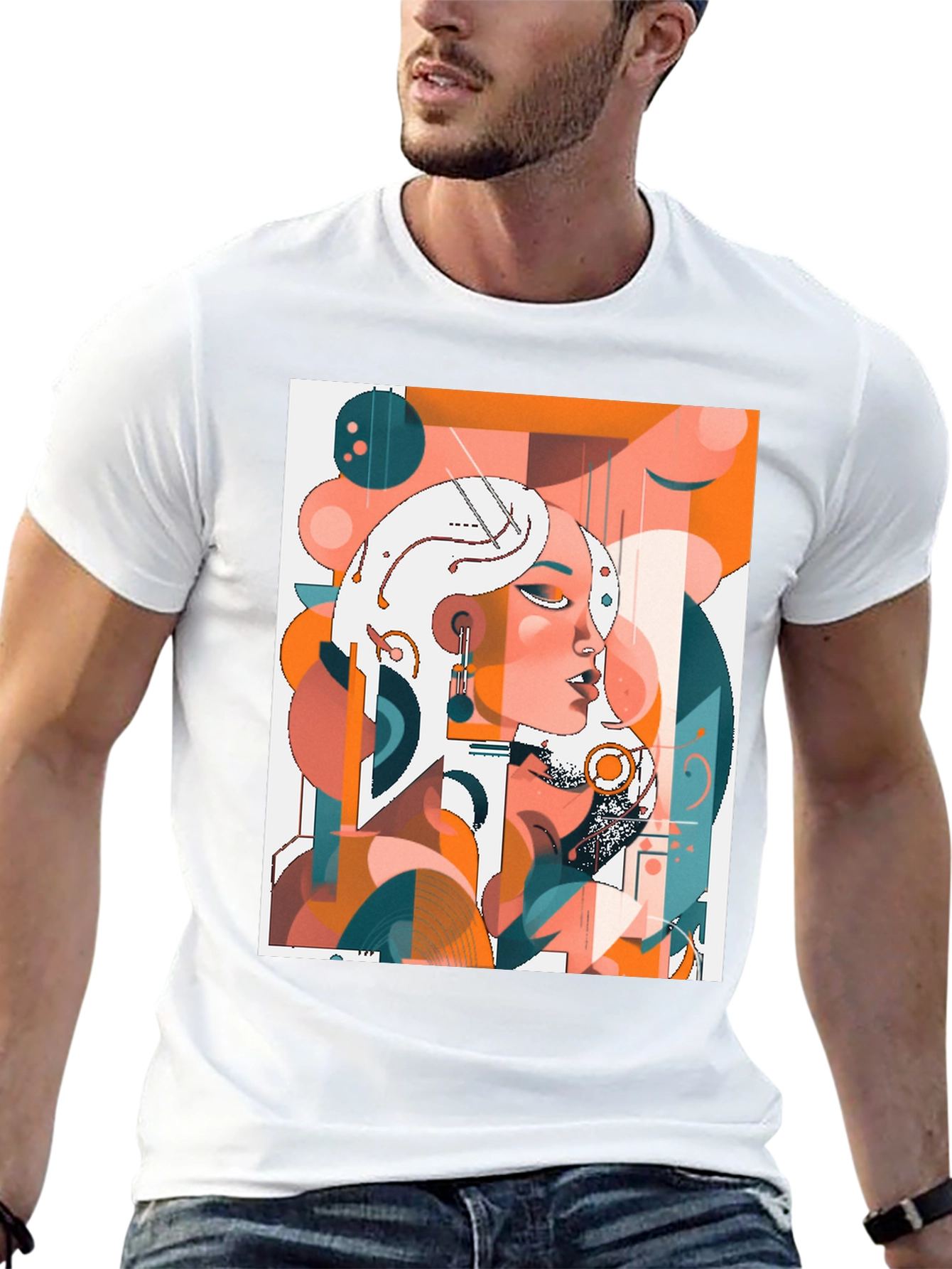 Abstract Art Graphic Tee - Modern Stylish Design