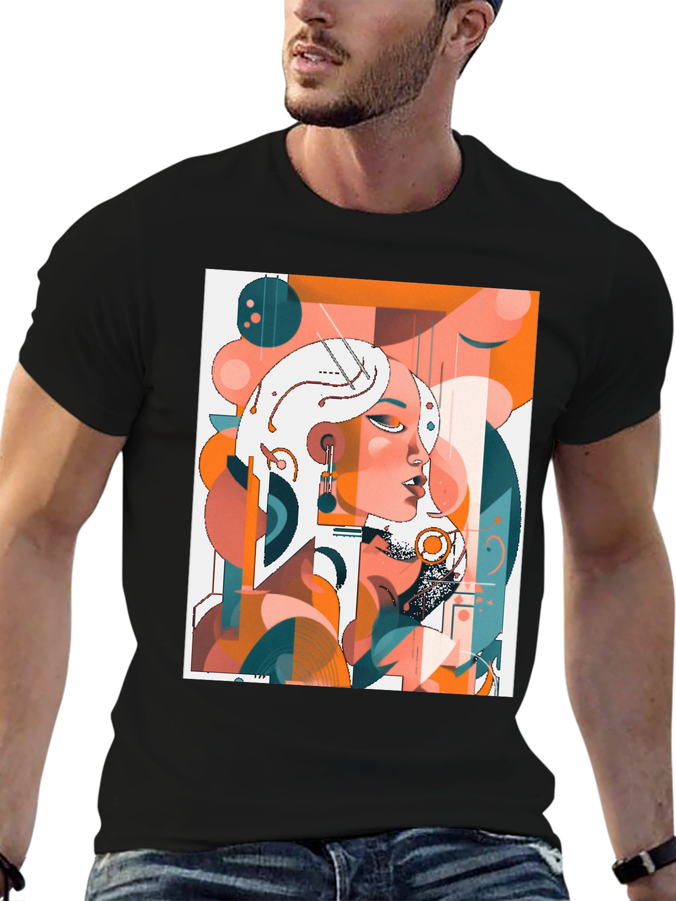 Abstract Art Graphic Tee - Modern Stylish Design