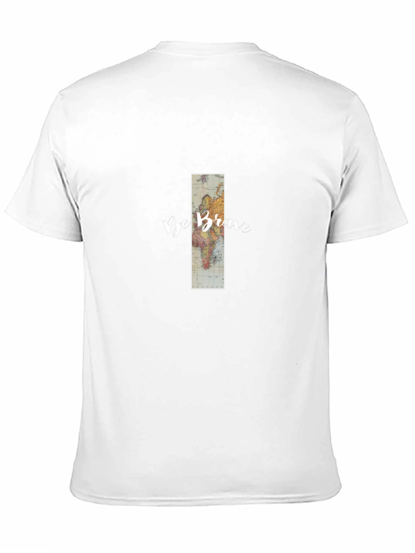 Be Brave World Map Graphic Tee - Black