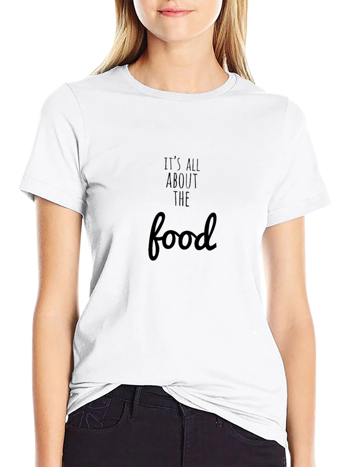 Its All About the Food Black T-Shirt