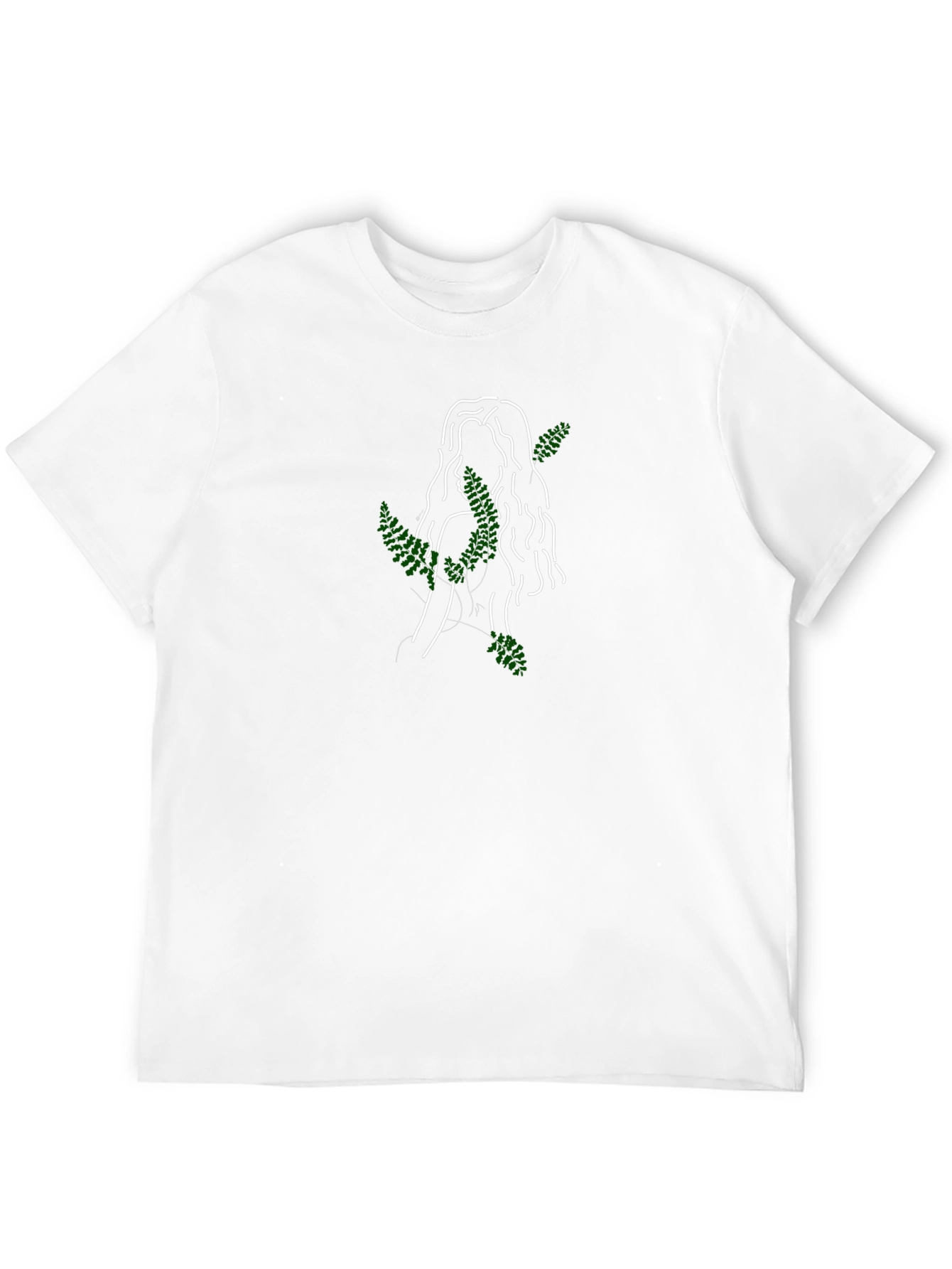 Botanical Woman Graphic Tee - Black