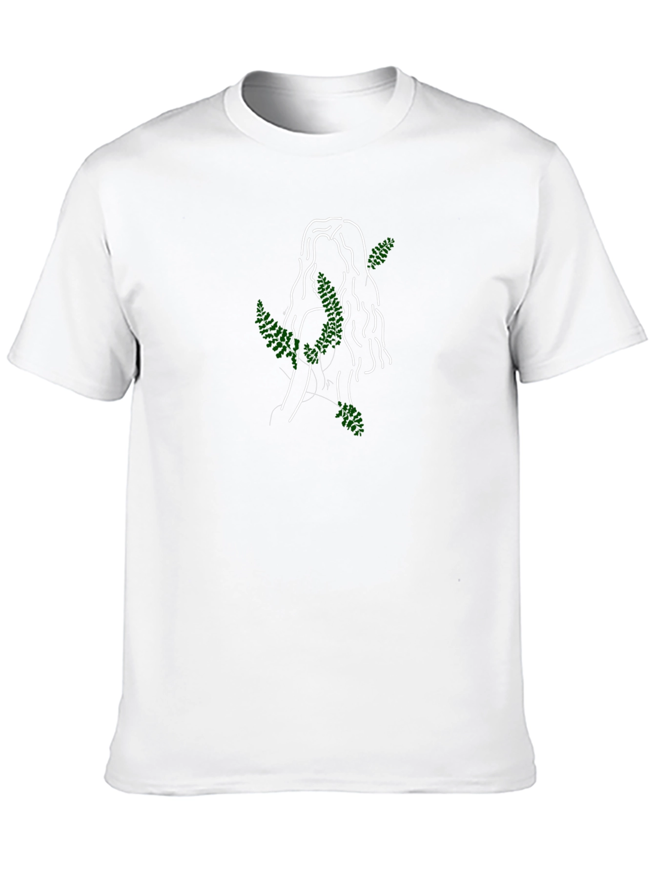 Botanical Woman Graphic Tee - Black