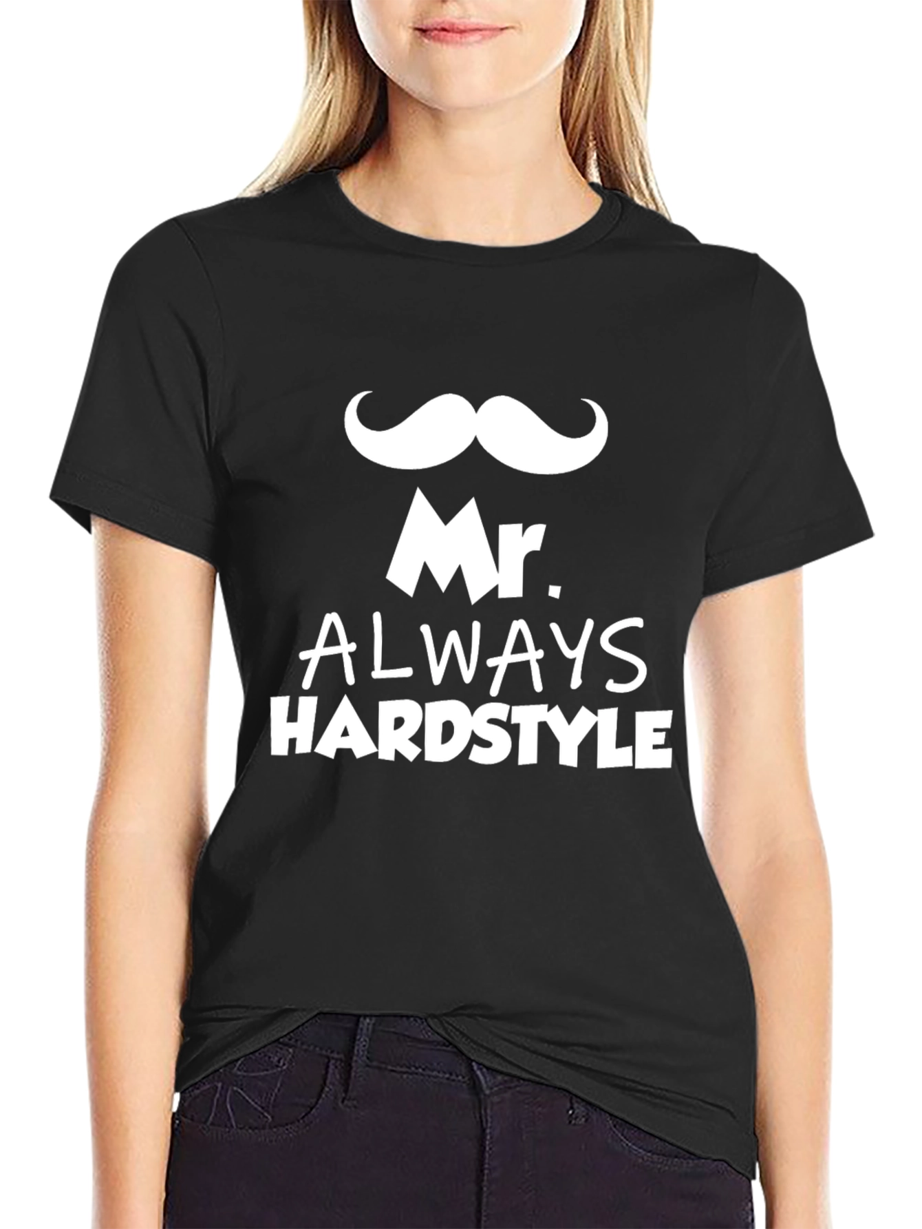 Mr. Always Hardstyle Black Graphic Tee