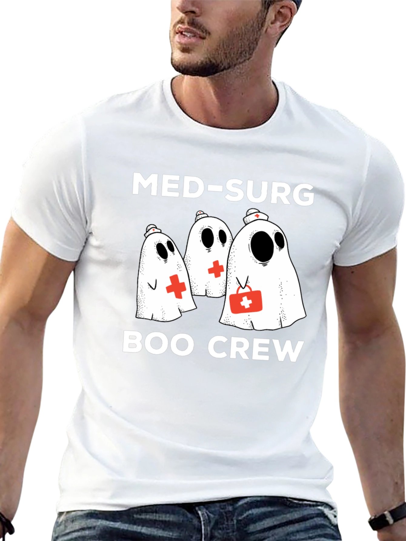Med-Surg Boo Crew Black T-Shirt