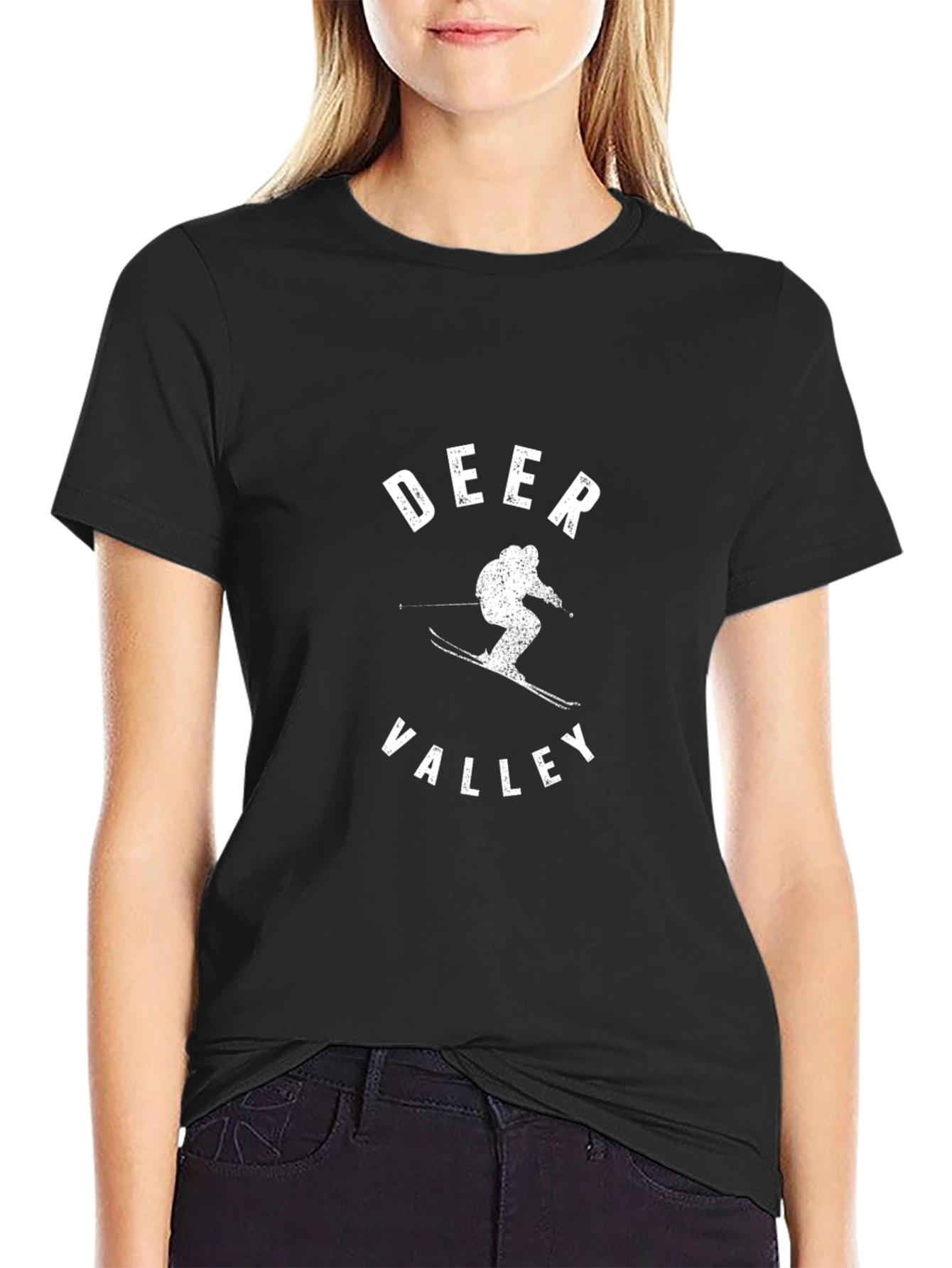 Deer Valley Ski T-Shirt - Classic Black Tee