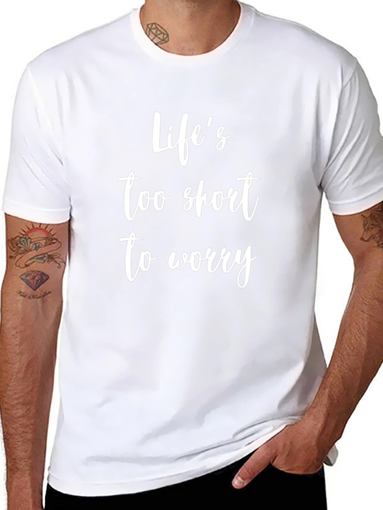 Lifes Too Short To Worry Black T-Shirt