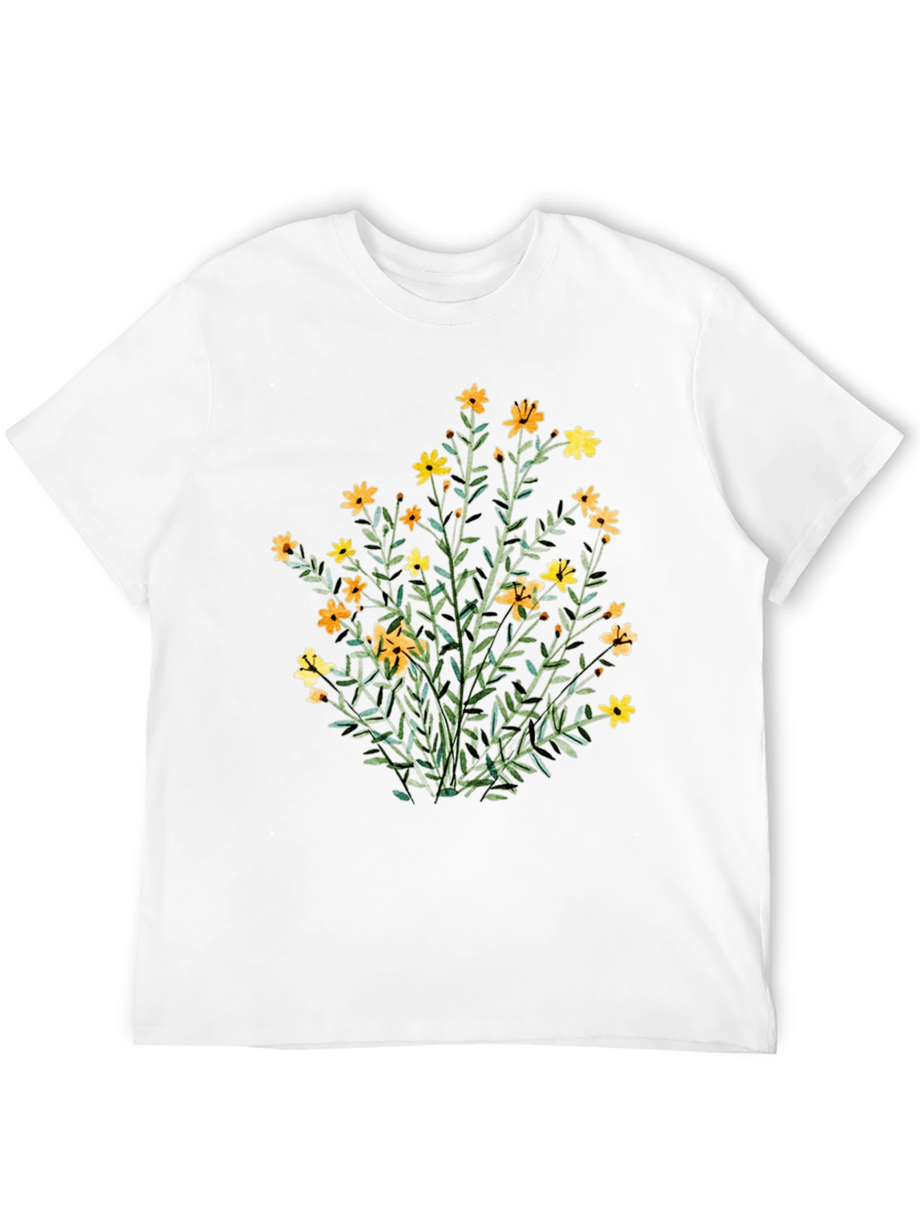 Floral Print Black T-Shirt