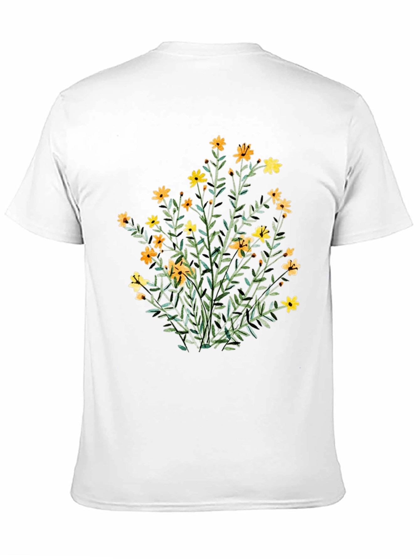 Floral Print Black T-Shirt