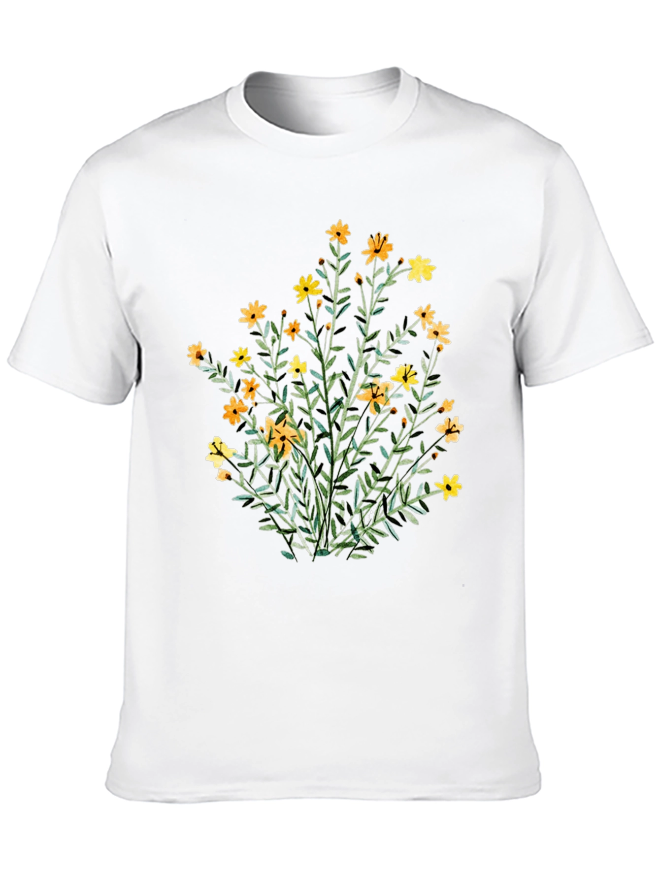 Floral Print Black T-Shirt