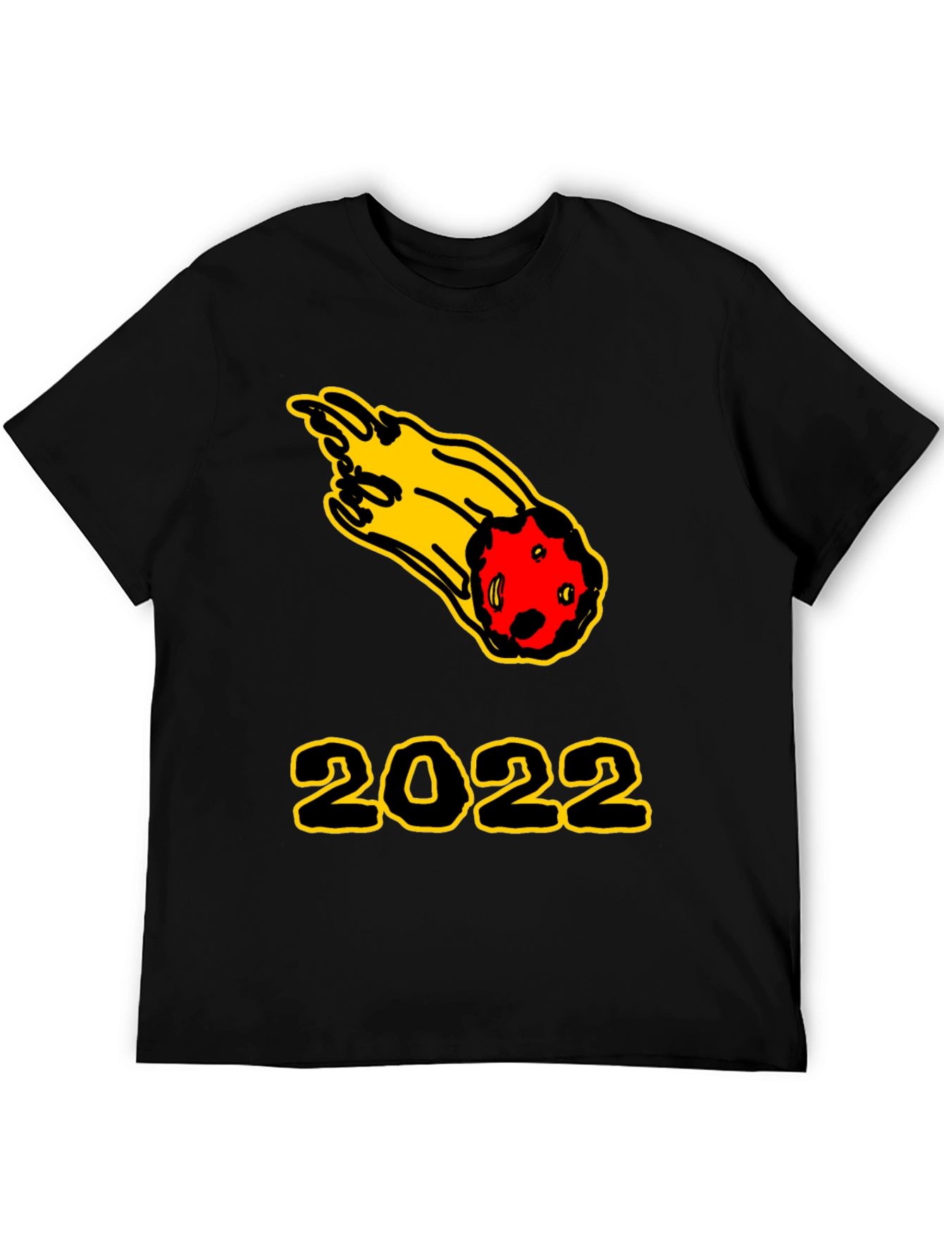 2022 Comet Graphic Tee - Black Cotton T-Shirt
