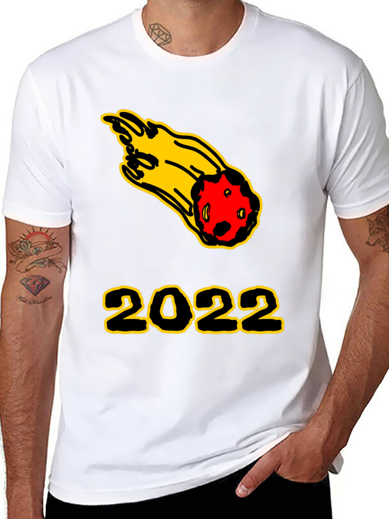 2022 Comet Graphic Tee - Black Cotton T-Shirt