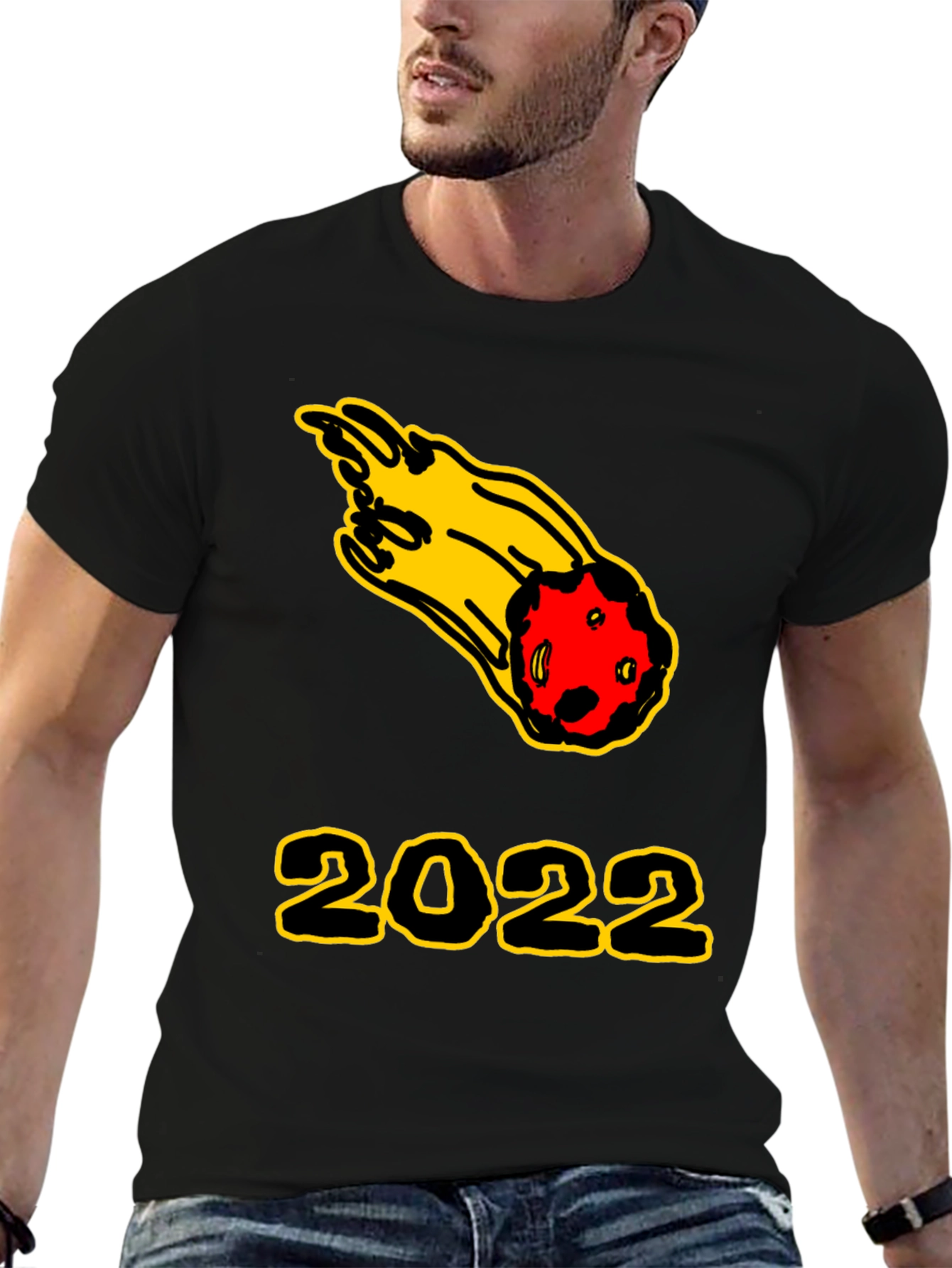 2022 Comet Graphic Tee - Black Cotton T-Shirt