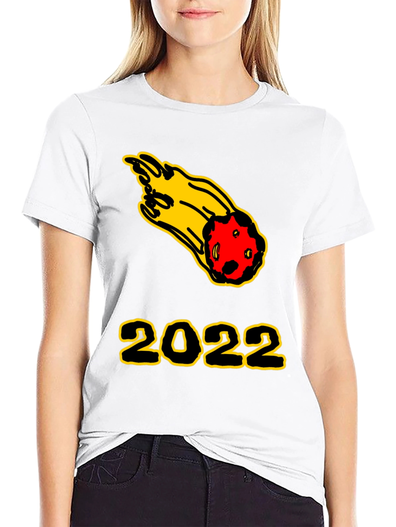 2022 Comet Graphic Tee - Black Cotton T-Shirt