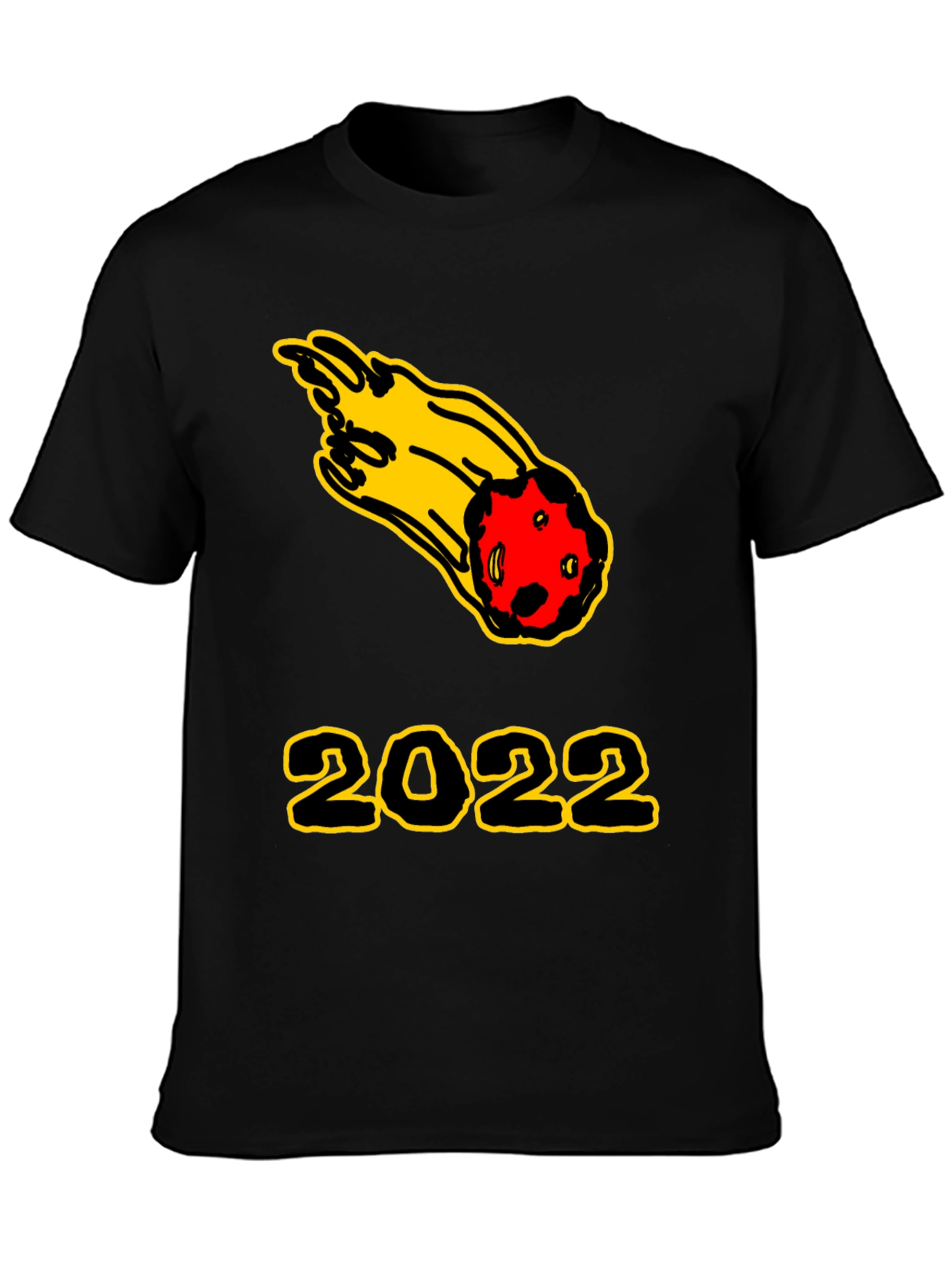 2022 Comet Graphic Tee - Black Cotton T-Shirt