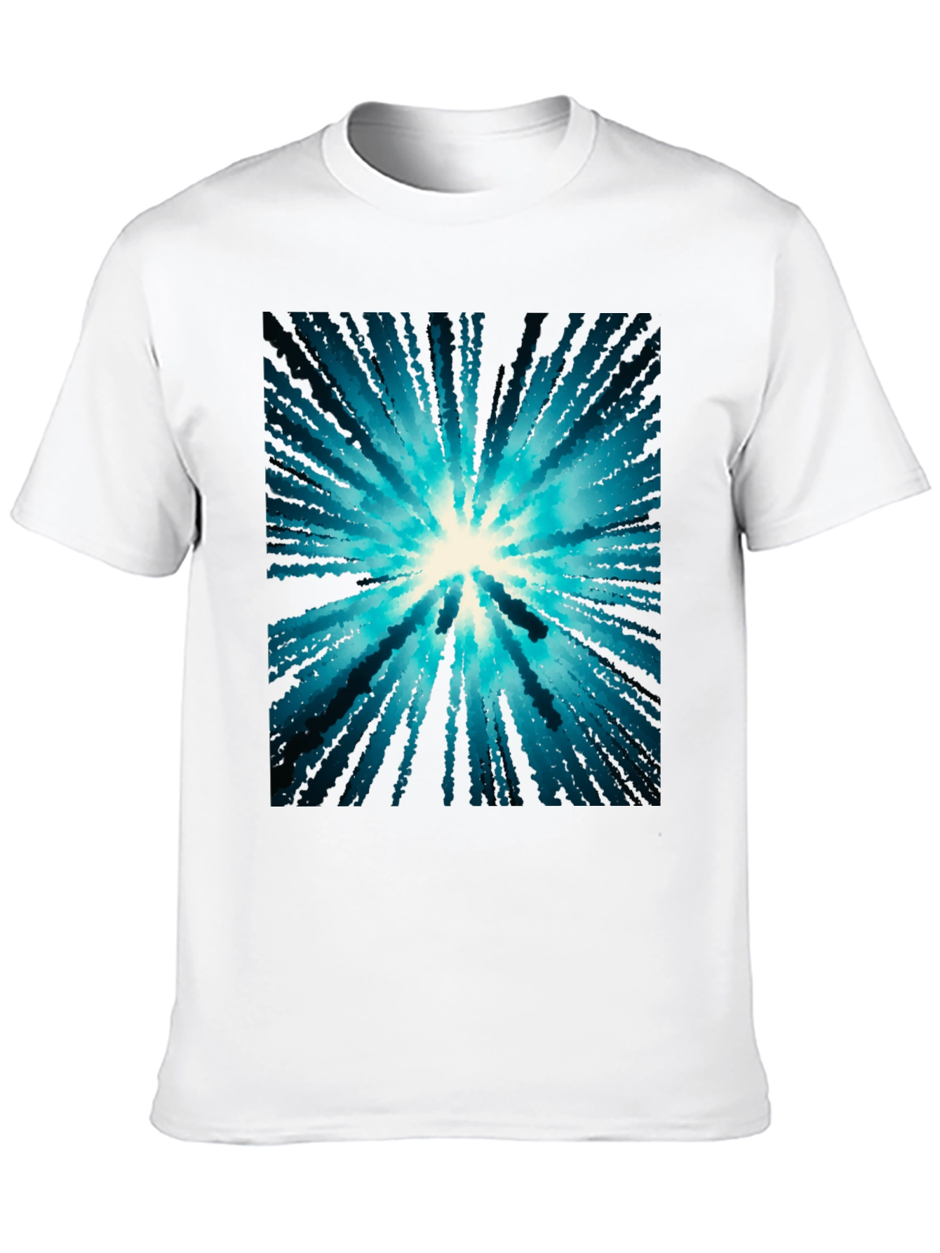 Abstract Burst Black T-Shirt