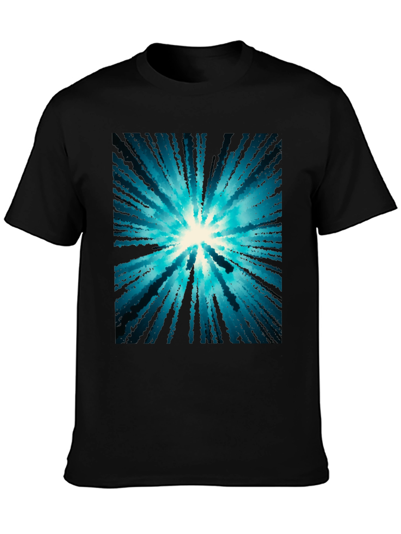 Abstract Burst Black T-Shirt