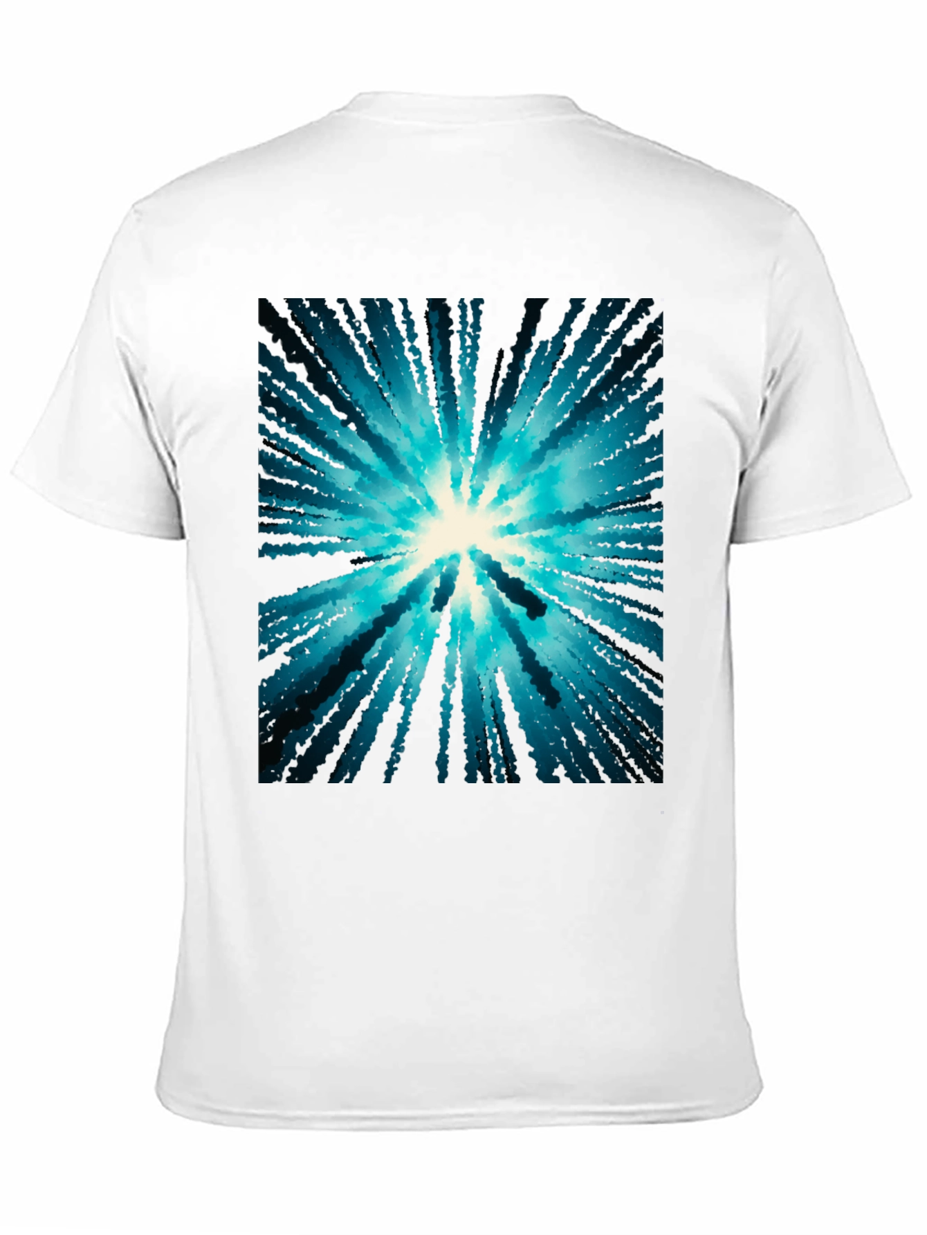 Abstract Burst Black T-Shirt
