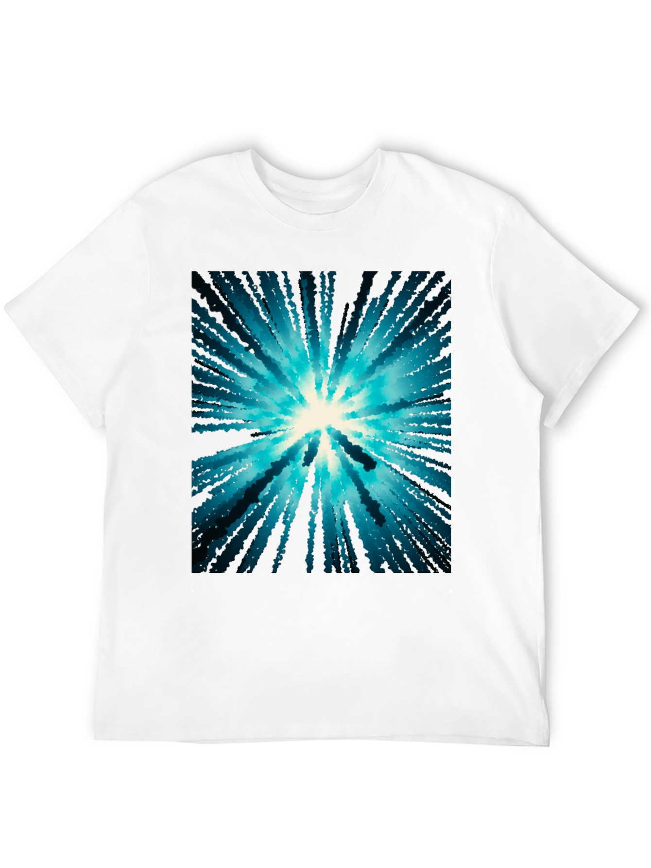 Abstract Burst Black T-Shirt