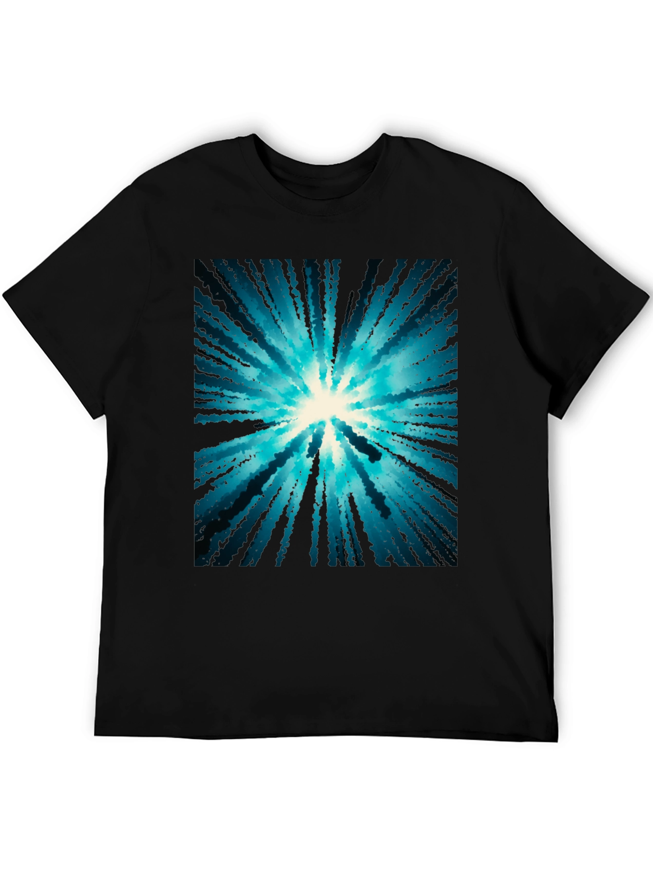 Abstract Burst Black T-Shirt