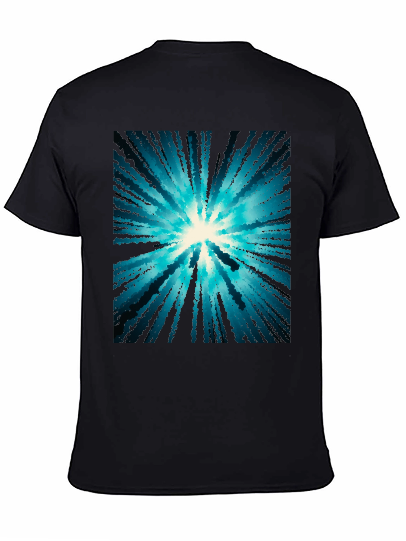 Abstract Burst Black T-Shirt