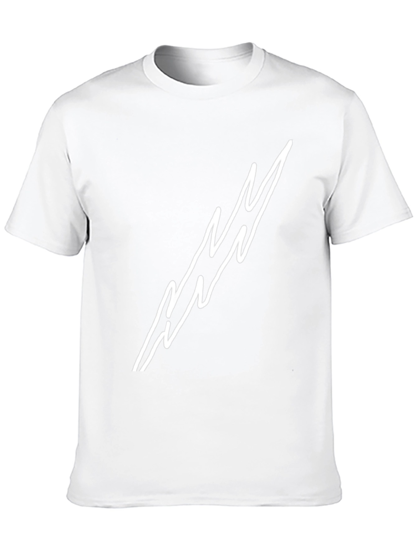 Black T-Shirt with Lightning Bolt Design