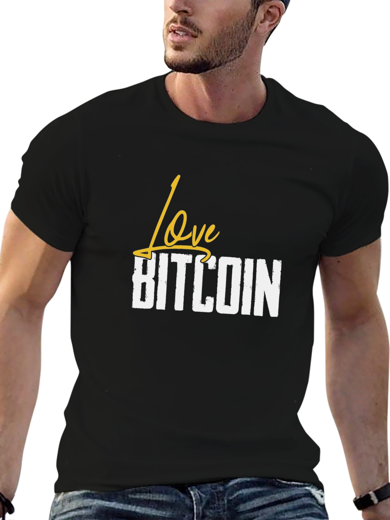 Love Bitcoin Black Graphic Tee