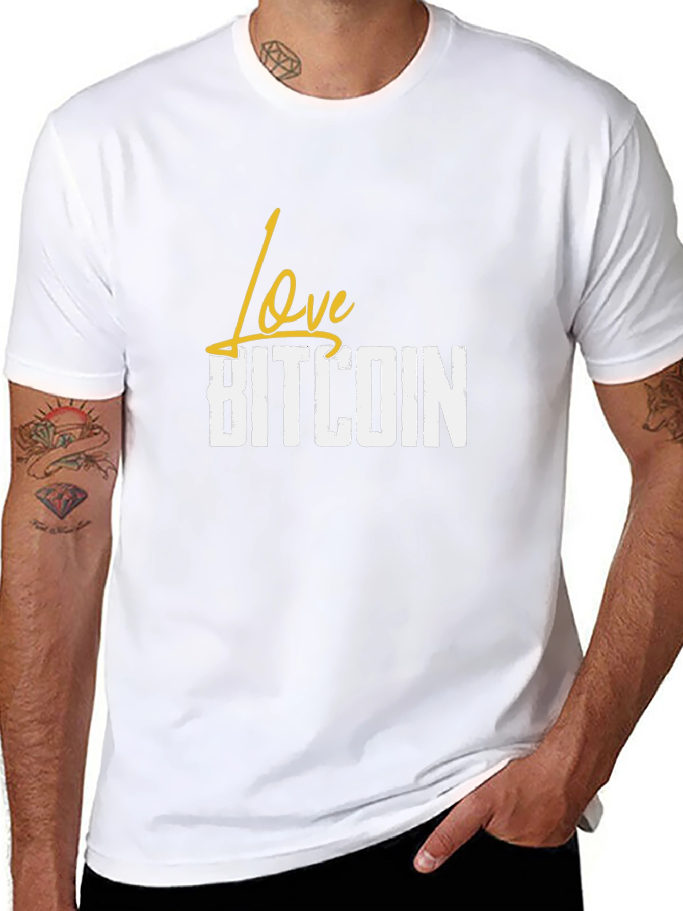 Love Bitcoin Black Graphic Tee