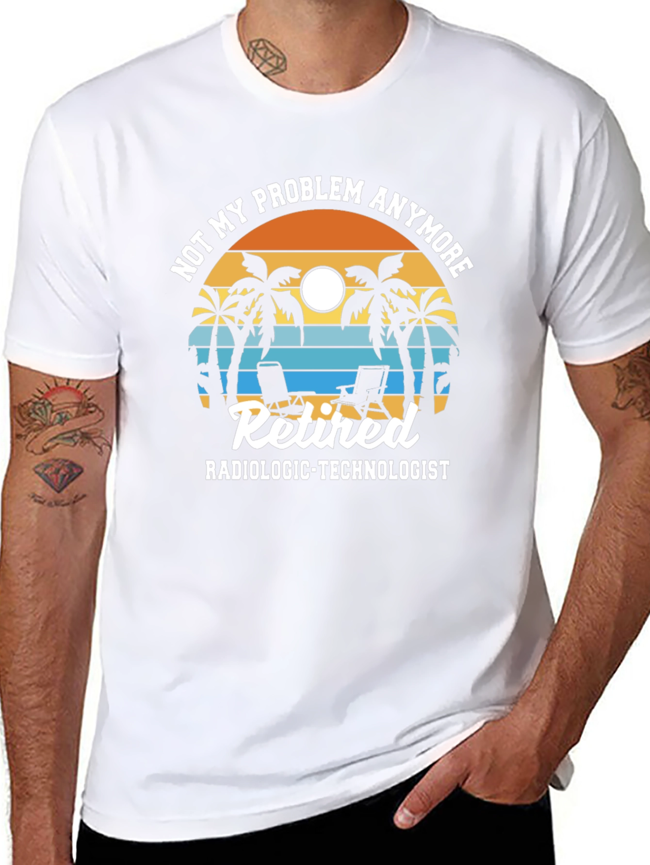 Retired Radiologic Technologist T-Shirt - Beach Theme