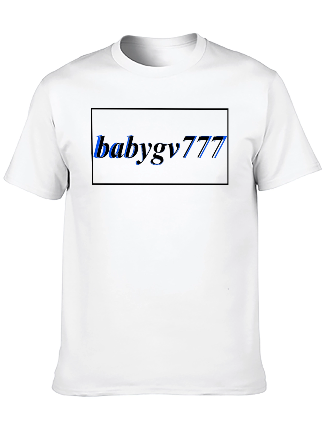 Mens Black Graphic Tee - Babygy777 Blue Print