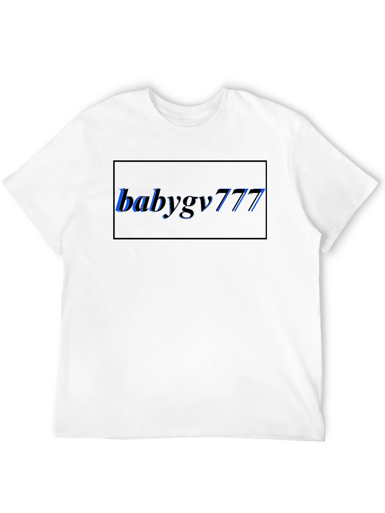 Mens Black Graphic Tee - Babygy777 Blue Print