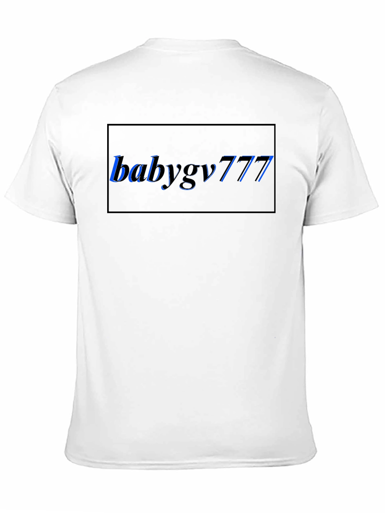 Mens Black Graphic Tee - Babygy777 Blue Print