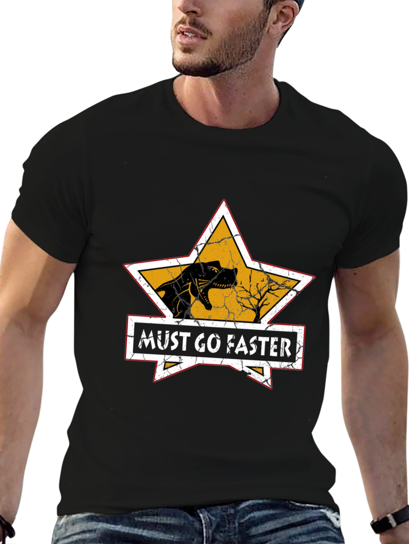 Must Go Faster Dinosaur Graphic Tee