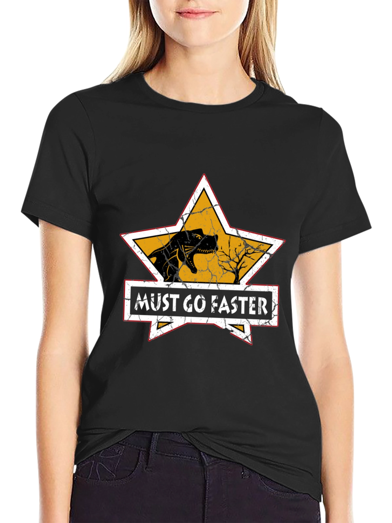 Must Go Faster Dinosaur Graphic Tee