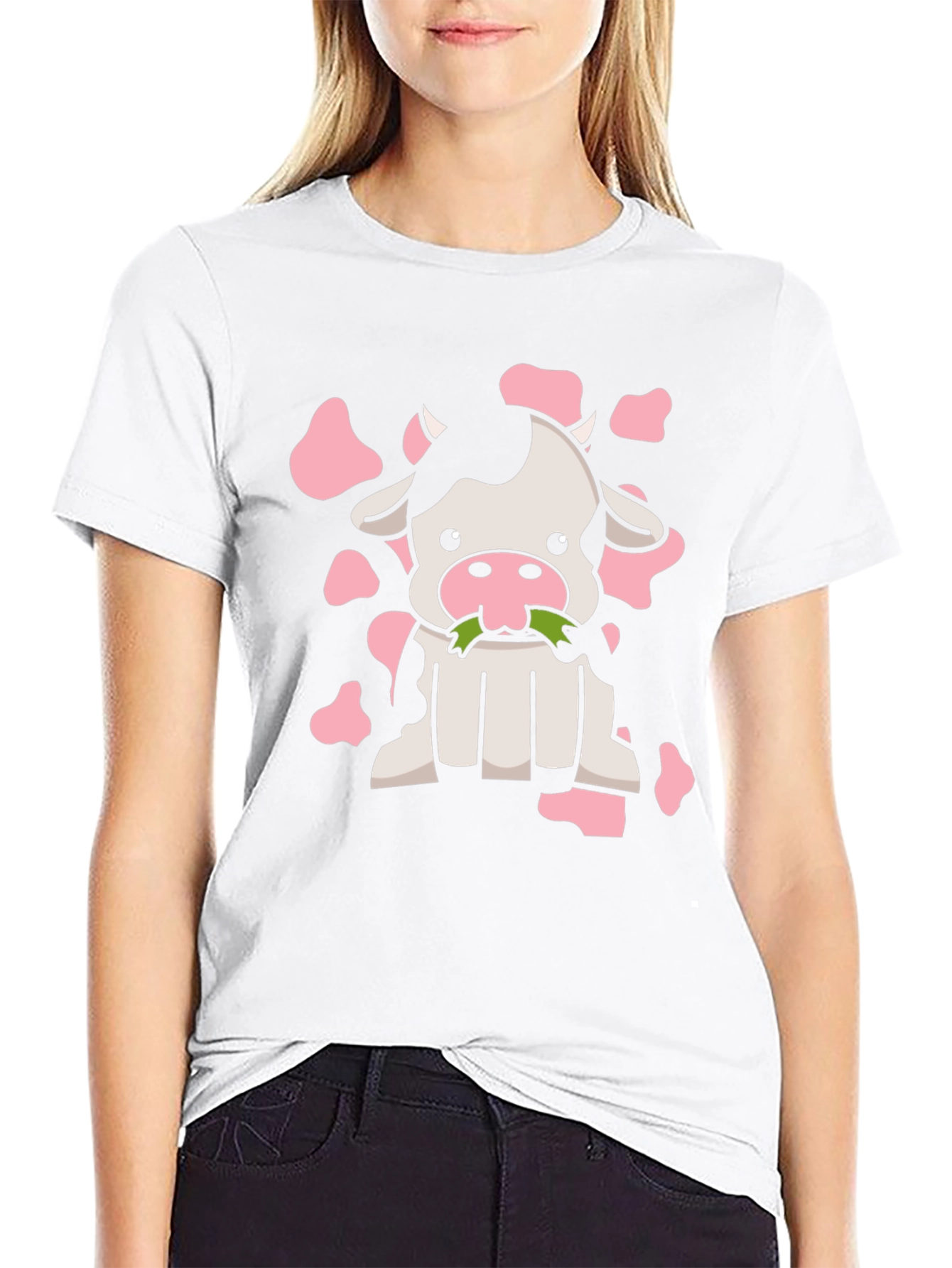 Cow Print Graphic Tee