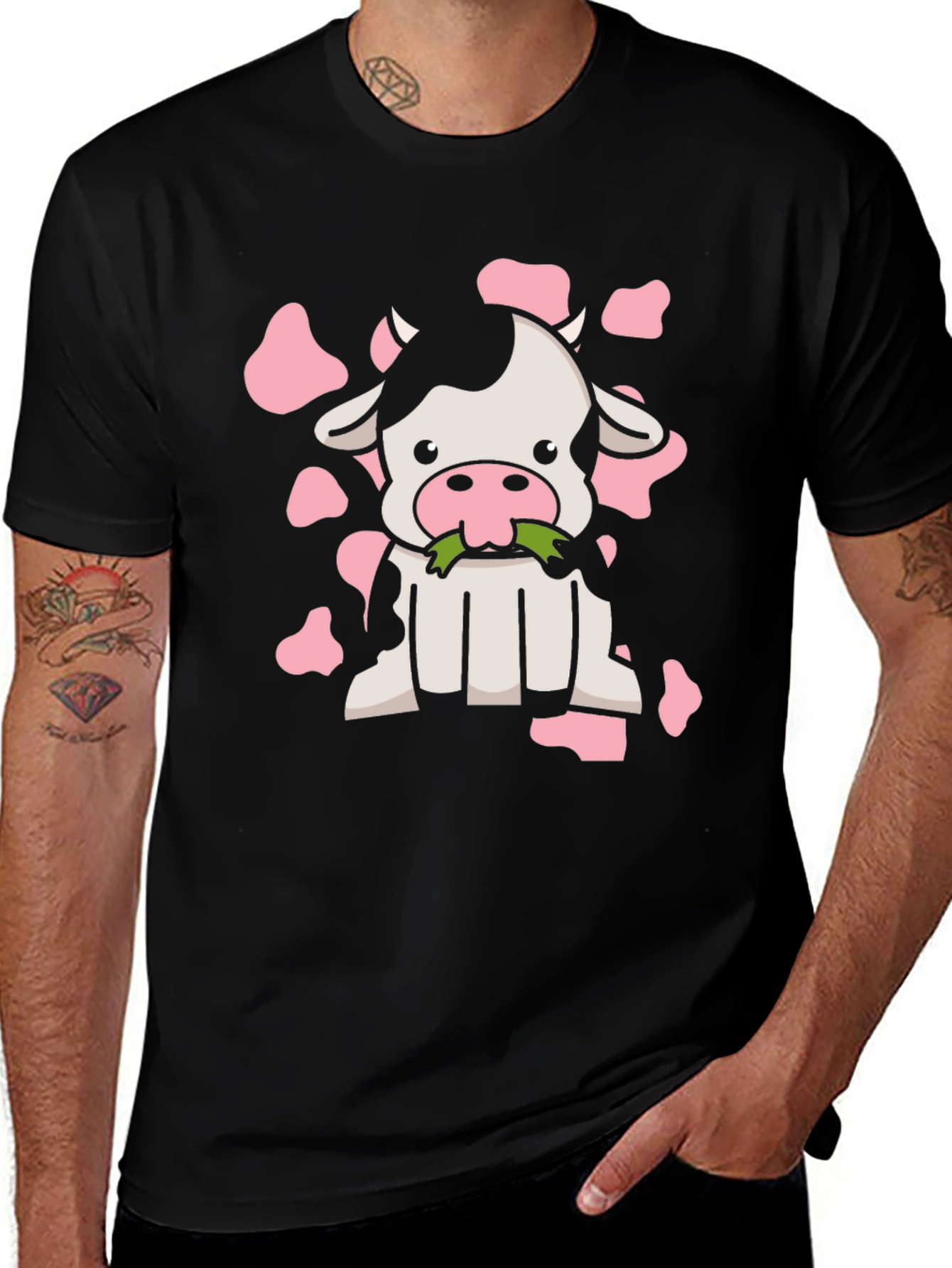 Cow Print Graphic Tee