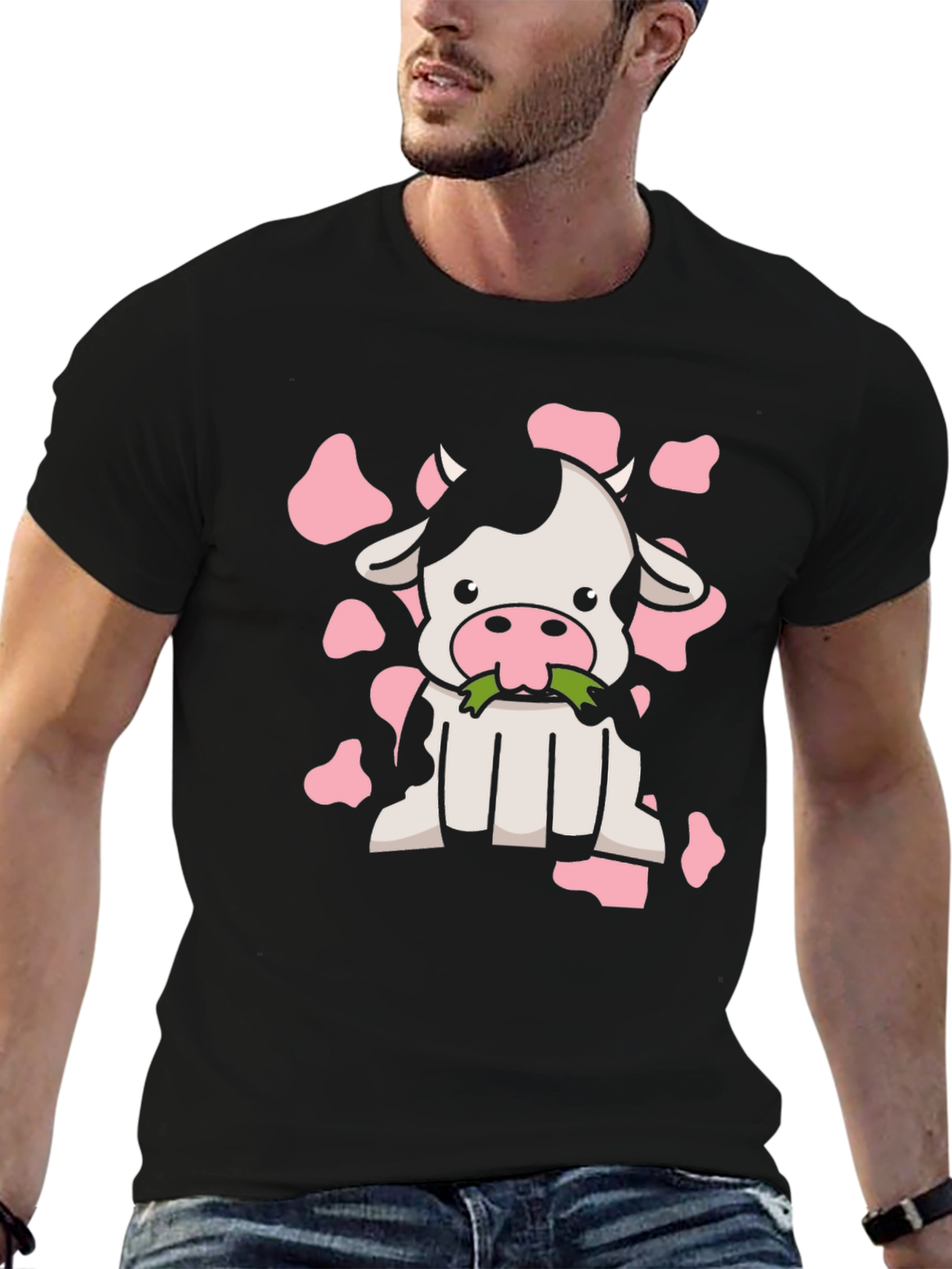 Cow Print Graphic Tee
