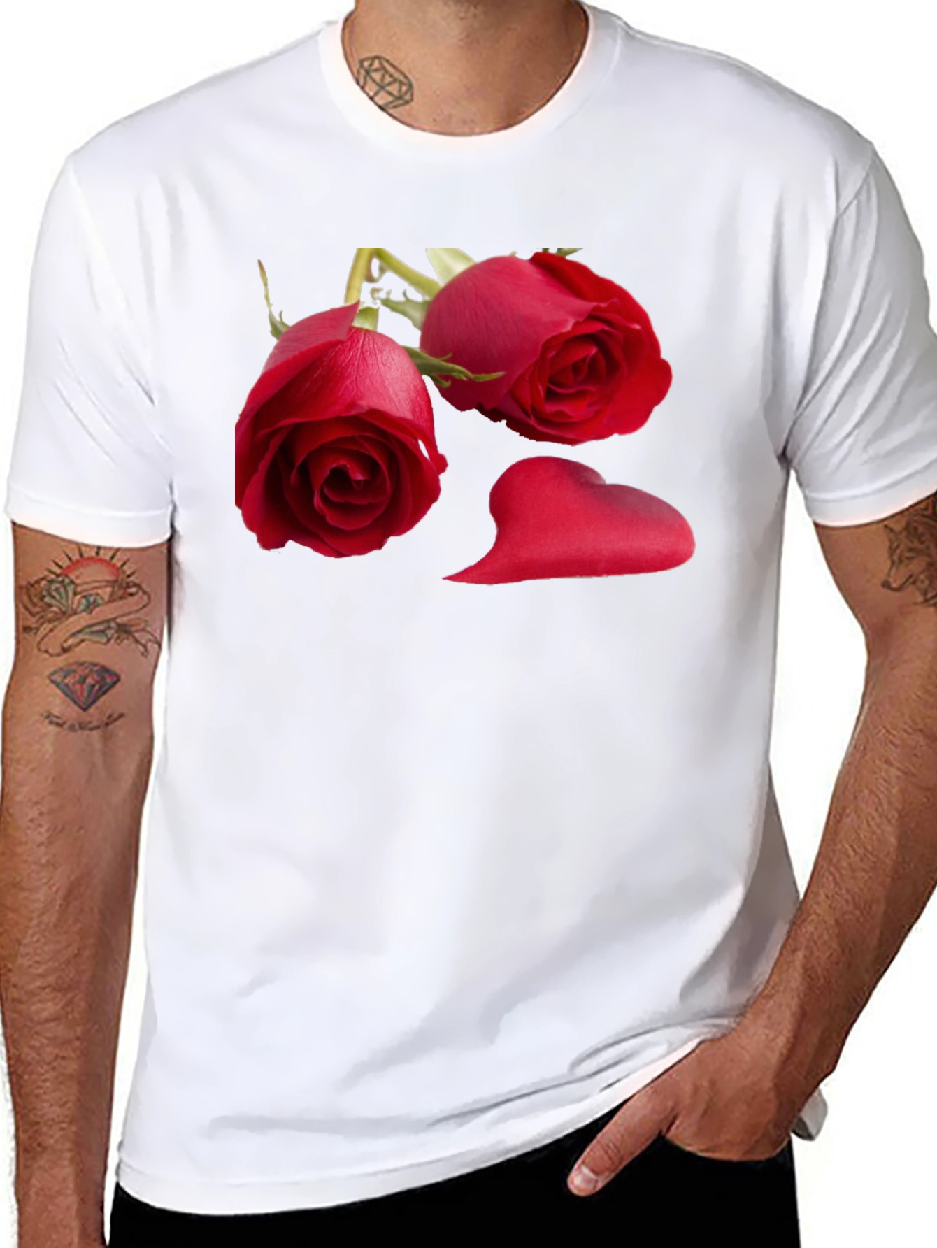 Romantic Rose Graphic T-Shirt