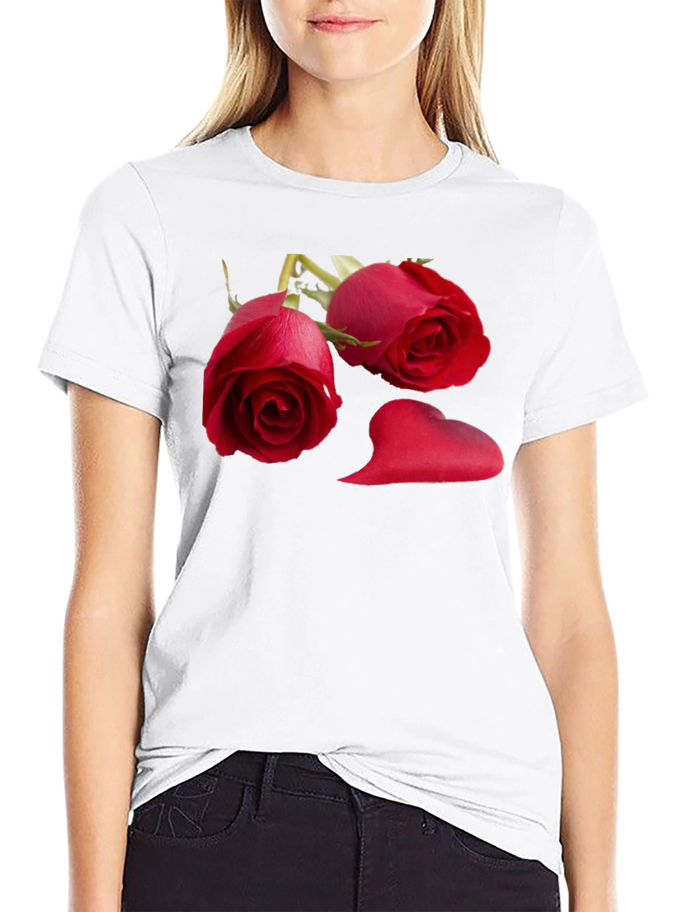 Romantic Rose Graphic T-Shirt
