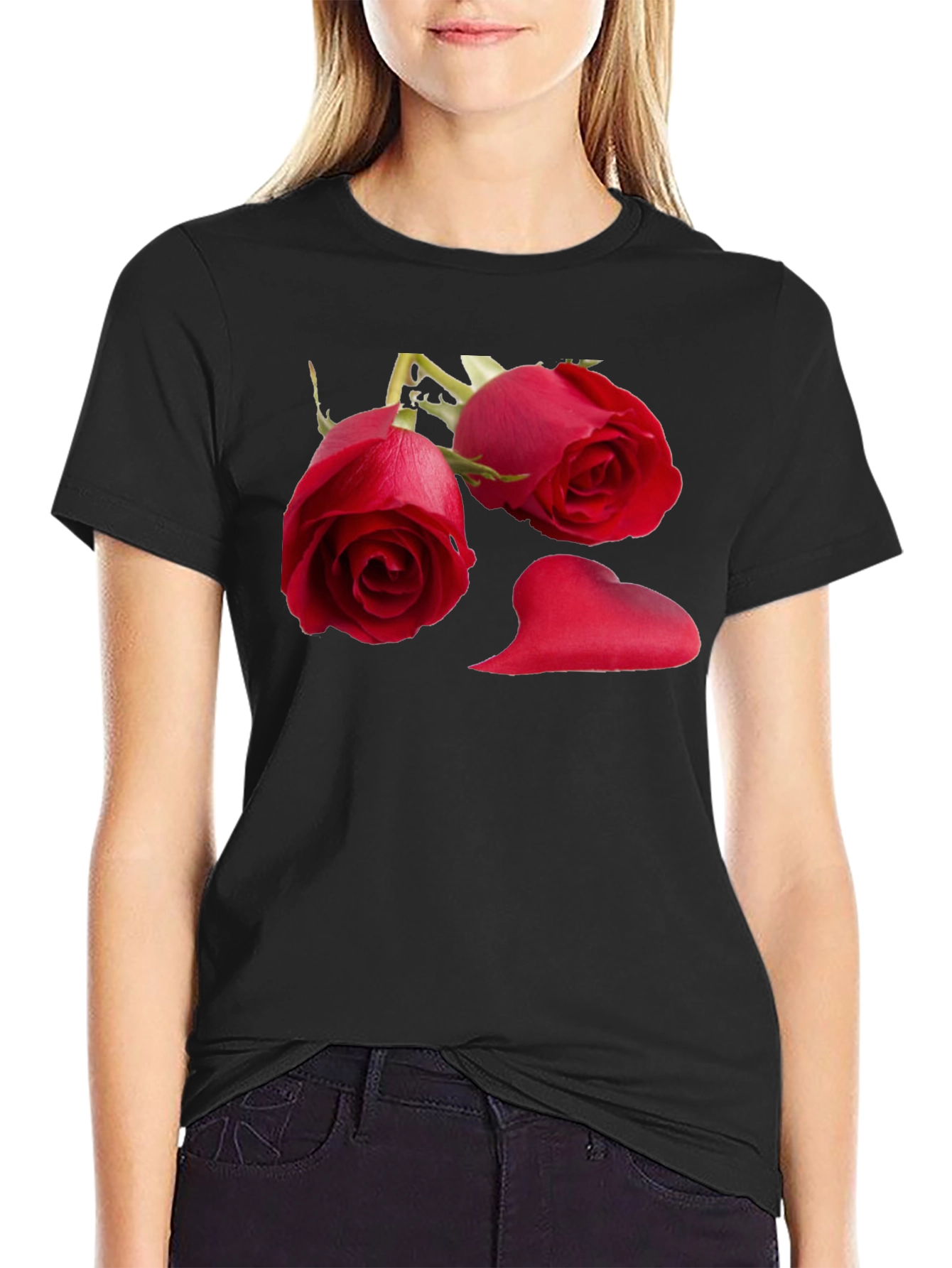 Romantic Rose Graphic T-Shirt