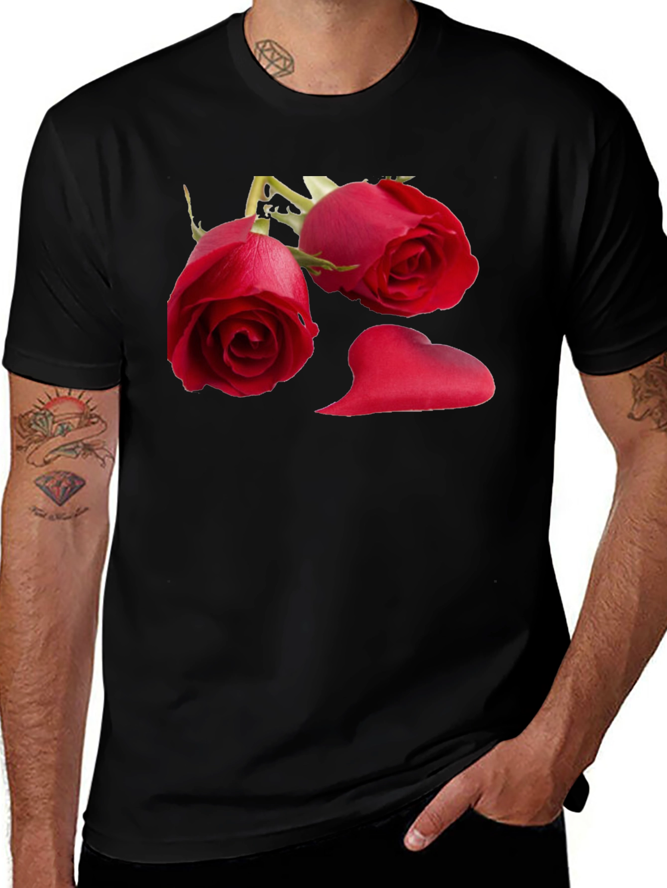 Romantic Rose Graphic T-Shirt