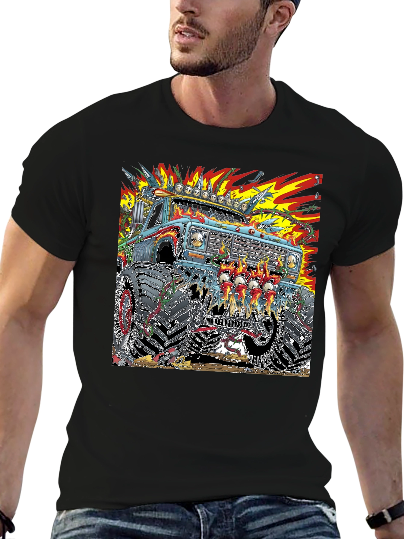 Monster Truck Graphic T-Shirt - Bold and Edgy Design